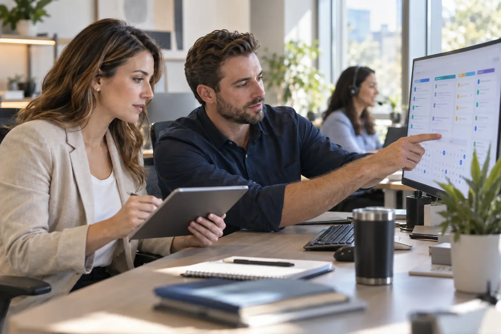 Business team managing inquiries, follow-ups and sales opportunities through an organized CRM process.