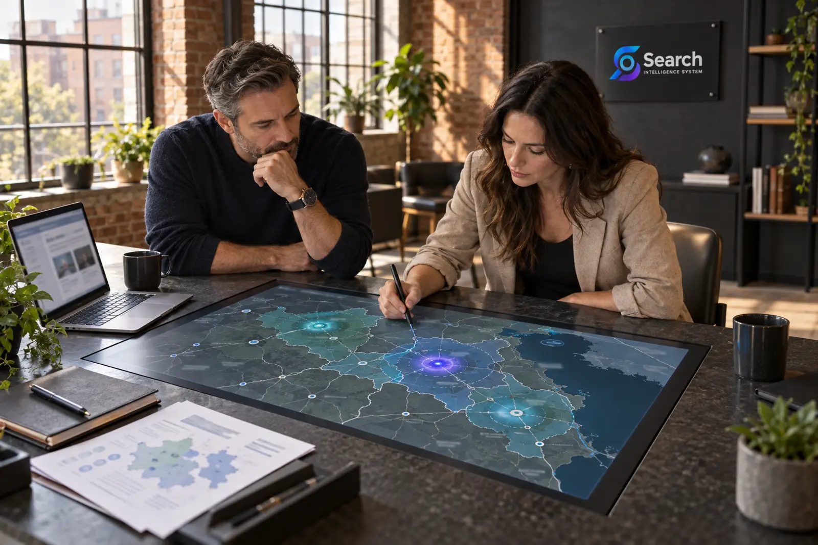 SEO strategists evaluating services, coverage areas, and priority local markets.