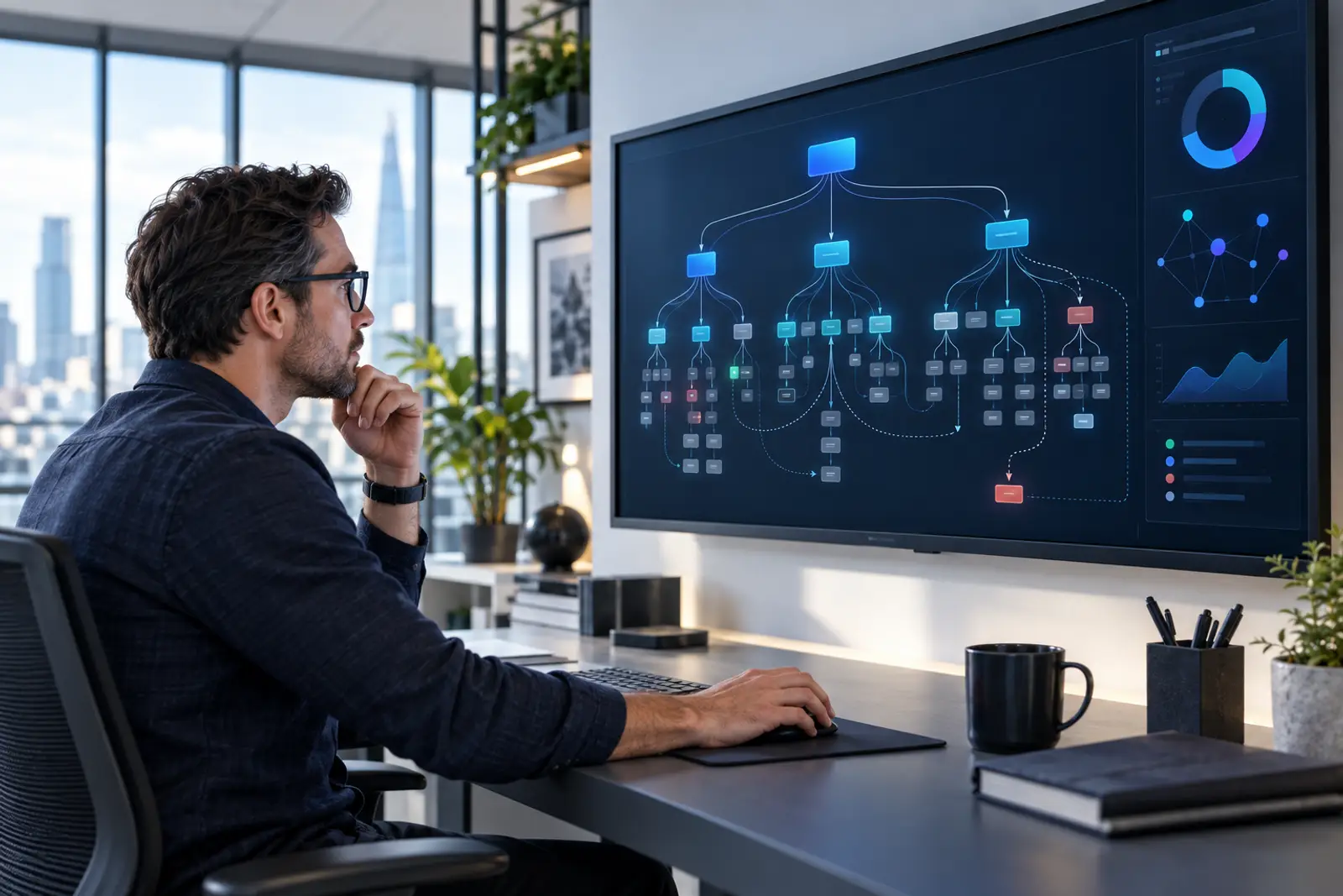 Technical SEO specialist reviewing crawl paths, indexing signals, and website architecture.